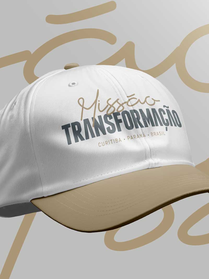 Boné Missão Transformação — Branco/Bege