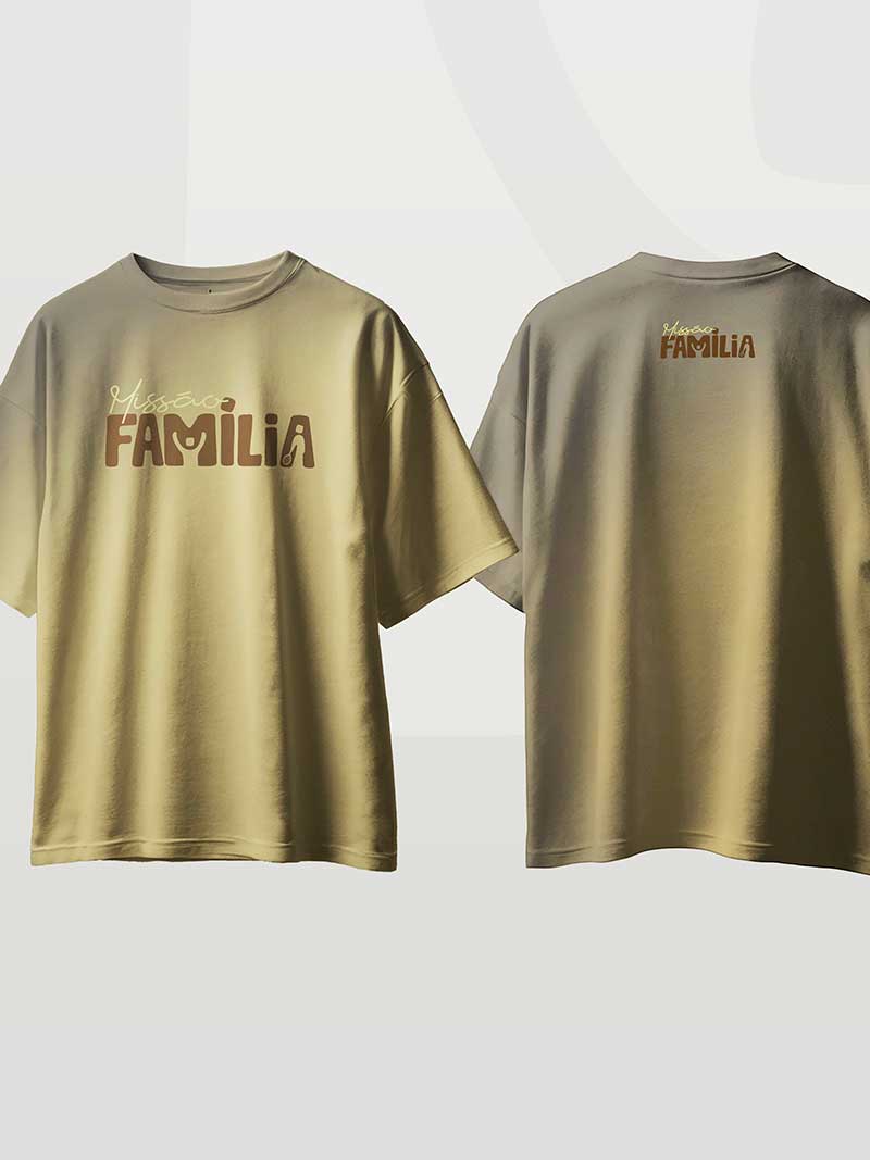 Camiseta Família — Oversized Verde
